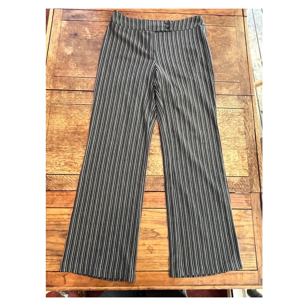 Vintage Y2K gray striped pants New York & Company fisherman retro stretch